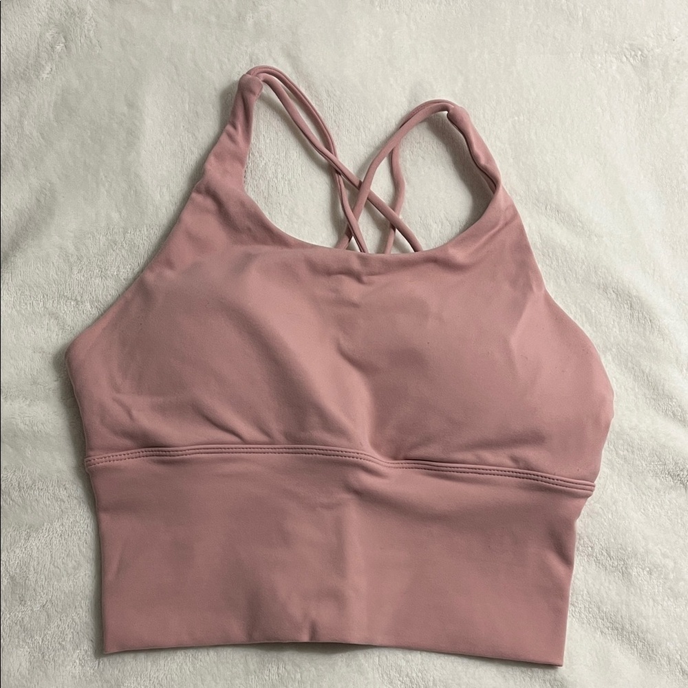 Women's Pink Strappy Sports Bra